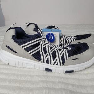 RocSoc Water Shoes Men’s 10 Navy Gray Mesh Quick Dry Aqua Sneakers‎ NWT